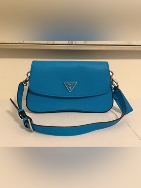 GUESS Cordelia Flap Shoulder Bag (Turquoise)